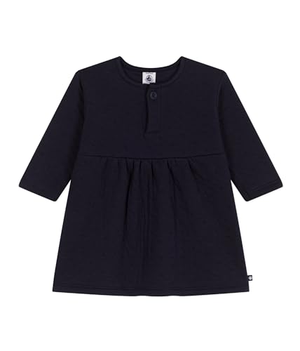 Petit Bateau Baby Mädchen Langarmkleid, Blau Smoking, 12 Monate von Petit Bateau