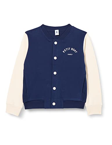 Petit Bateau Jungen Teddy, Blau Medieval / Weiss Avalanche, 10 Jahre von Petit Bateau