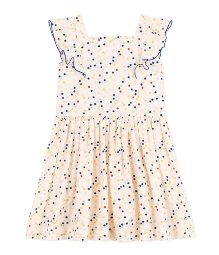 Petit Bateau Mädchen A09NL Robe, Marshmallow/Multico, 10 Jahre von Petit Bateau