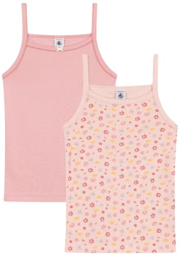 Petit Bateau Mädchen A0A4K Hosenträgerhemden, Variante 1, 4 Jahre (2er Pack) von Petit Bateau