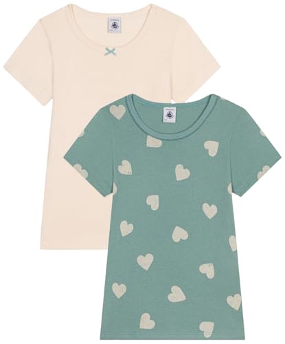 Petit Bateau Mädchen A0A3T T-Shirt, Variante 1, 8 Jahre (2er Pack) von Petit Bateau