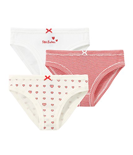 Petit Bateau Mädchen Culotte_4440900 Unterhose, Mehrfarbig (Variante 1 00), 98 (Herstellergröße: 3ans/95cm) (3er Pack) von Petit Bateau