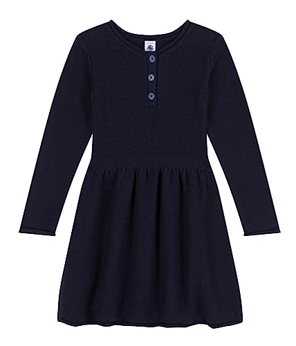 Petit Bateau Mädchen Langarmkleid, Blau Smoking, 8 Jahre von Petit Bateau