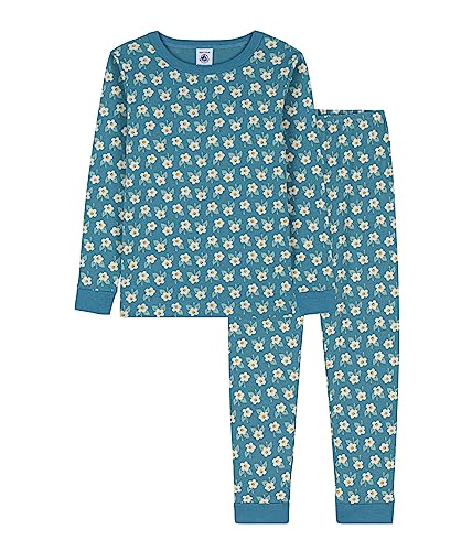 Petit Bateau Mädchen Pyjama, Blau Polochon / Mehrfarbig, 2 Jahre von Petit Bateau