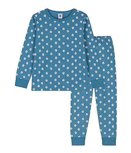 Petit Bateau Mädchen Pyjama, Blau Polochon / Mehrfarbig, 4 Jahre von Petit Bateau