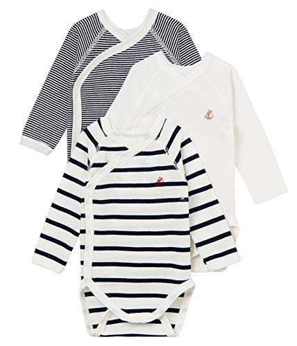 Petit Bateau Unisex BabyLangarm-Body für Neugeborene (3er Pack) , von Petit Bateau