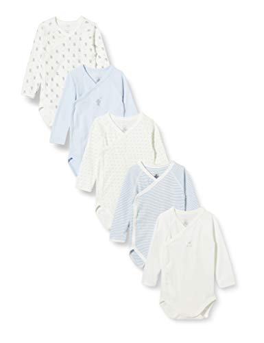 Petit Bateau Unisex Baby 5649699 Kleinkind-Unterwäscheset, Blau Weiß/Blau Weiß/Blau Weiß/Grau Weiß, 12 Monate von Petit Bateau