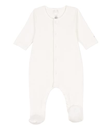 Petit Bateau Unisex Baby Pyjama zum Schlafen gut, Weiss Marshmallow, 0-3 Monate von Petit Bateau