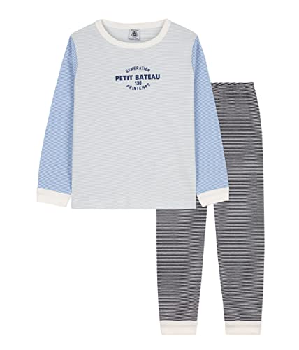 Petit Bateau Unisex-Kinder Pyjama, Blau Smoking / Mehrfarbig, 4 Jahre von Petit Bateau