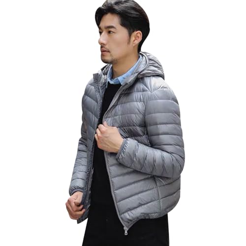 Leichte Daunenjacke Herren Puffer Jacke Steppjacke Herren Leicht Daunenmantel Herren Mens Puffer Down Jacket Men Daunen Dünne Steppjacke Männer Steppmantel Packbare Daunenjacke Herren Grau 6XL Leichte Daunenjacke Herren Puffer Jacke Steppjacke Herren Leicht Daunenmantel Herren Mens Puffer Down Jacket Men Daunen Dünne Steppjacke Männer Steppmantel Packbare Daunenjacke Herren Grau 6XL von Peuignao