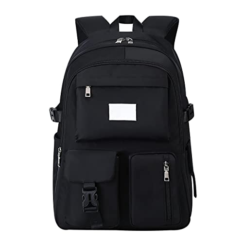 Rucksack Schule Jugendliche Mädchen Uni Schulrucksack Mädchen Teenager School Backpack Schultasche Damen Lässig Schul Rucksack Travel College Backpack Süßer Rucksäcke Schulrucksäcke Oberstufe Schwarz von Peuignao