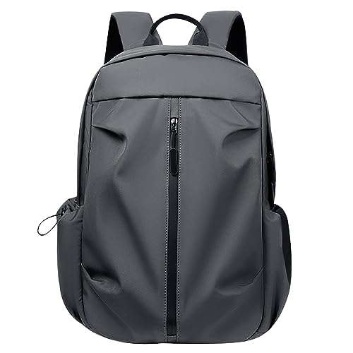 Schulrucksack Jungen Mädchen Teenager Rucksack Schule Schultasche Mädchen Jugendliche Jungen Damen School Bag Backpack Uni Rucksack Freizeitrucksack Groß Schulrucksack Oberstufe Mädc Schoolbag Grau von Peuignao