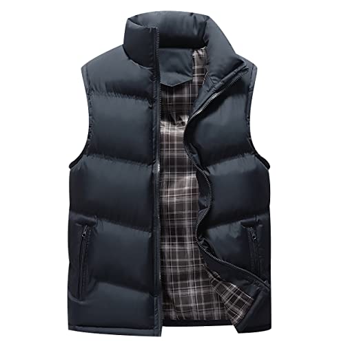 Steppweste Herren Winterweste Ärmellose Wattierte Weste Jacke Ärmellos Herren Westen Männer Warme Armellose Puffer Weste Herren Winter Outdoor Herren-Steppweste Ärmellose Steppjacke Herren Blau M von Peuignao