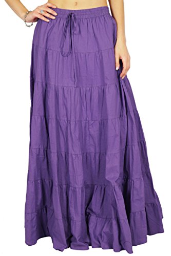 Phagun Fester Langer Maxi-Baumwollstrand-Abnutzungs-Rock für Frauen-elastische Taillen-Rock-Sommerabnutzung Phagun Fester Langer Maxi-Baumwollstrand-Abnutzungs-Rock für Frauen-elastische Taillen-Rock-Sommerabnutzung von Phagun