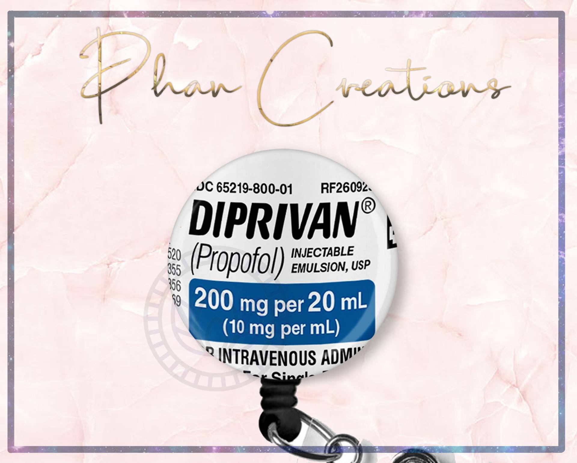 Diprivan Badge Reel, Lustige Anästhesist Clip, Crna Geschenk, Propofol, Krankenschwester Chirurg von PhanCreations