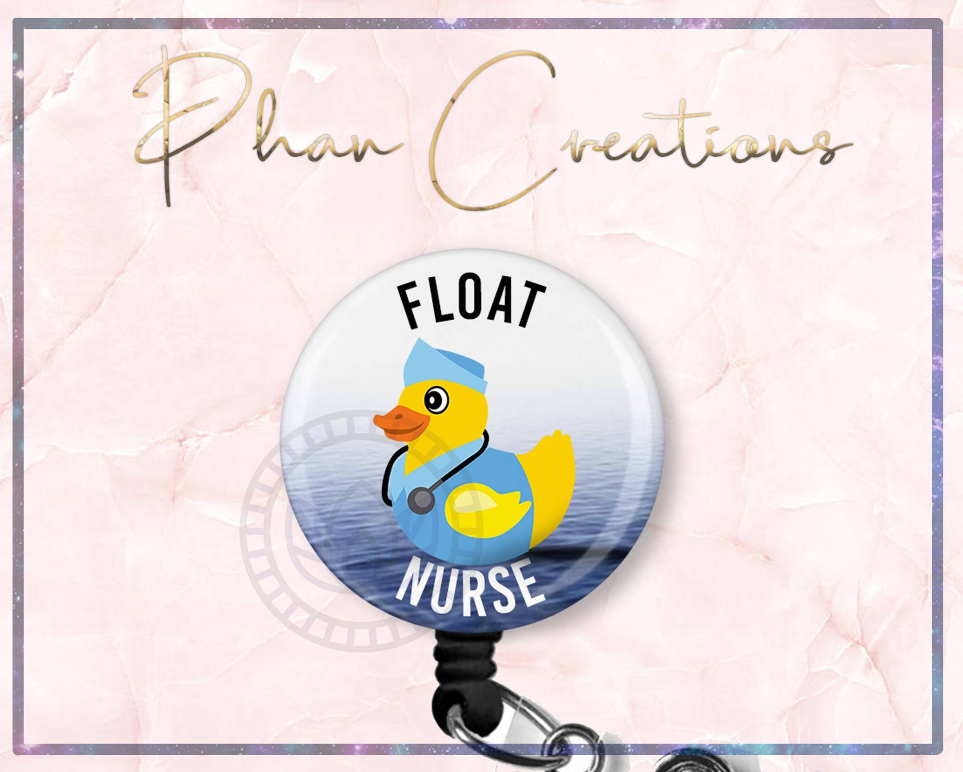 Float Krankenschwester Badge Reel, Lustige Einziehbare Clip, Halter, Geschenk, Pool von PhanCreations