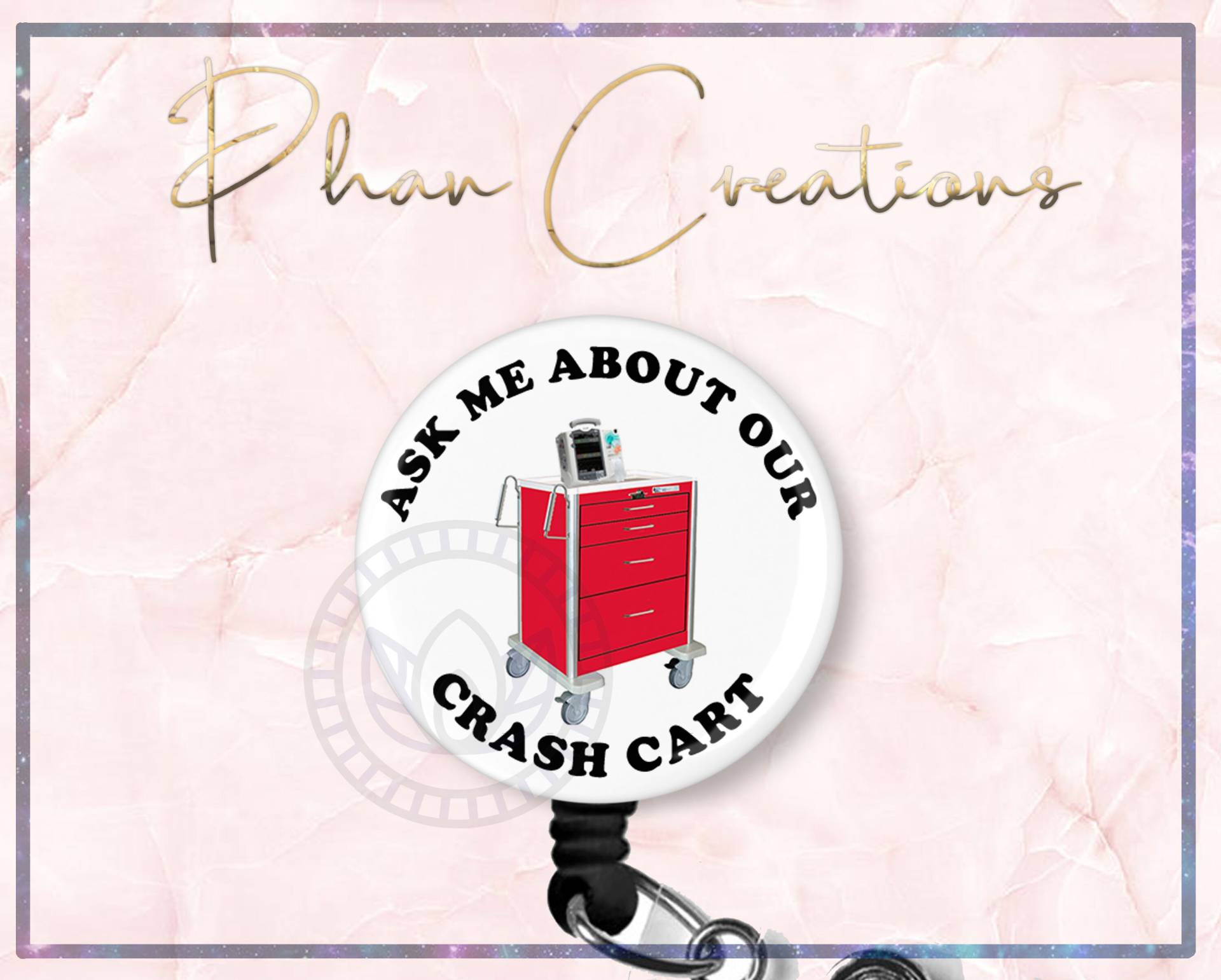 Fragen Sie Mich Nach Unserem Crash Cart Id Abzeichen Reel, Lustige Fragen Uns Clip, Niedlichen Halter, Krankenschwester Geschenk, Cna, Lvn, Pca von PhanCreations