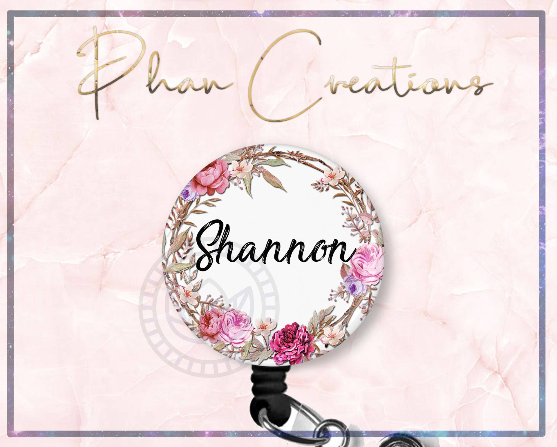 Kranz Id Badge Reel, Urlaub Badge, Weihnachten Halter, Lanyard, Krankenschwester Geschenk, Custom von PhanCreations