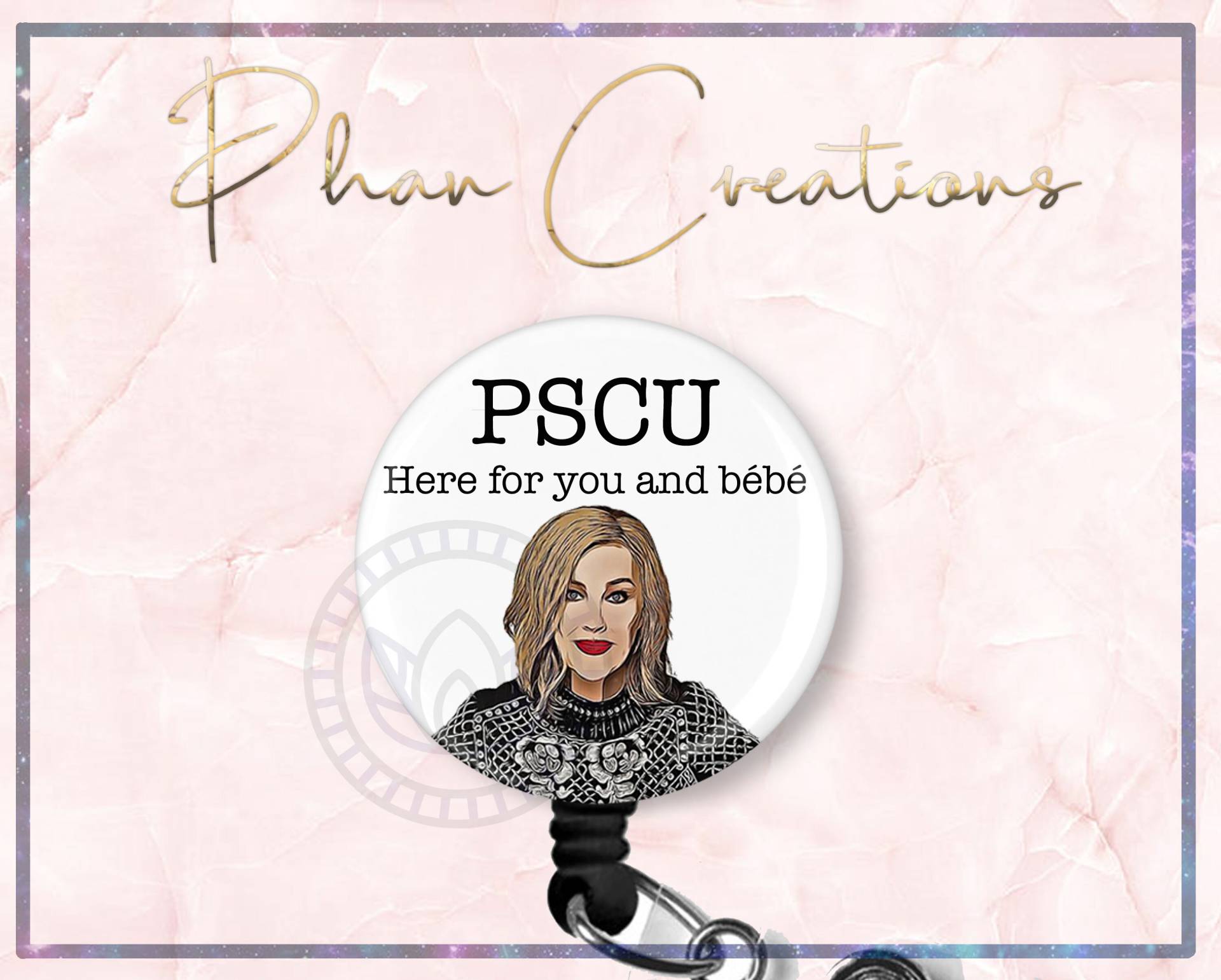 Pscu Badge Reel, Lustige Perinatal Clip, Halter, Versenkbares Schlüsselband von PhanCreations