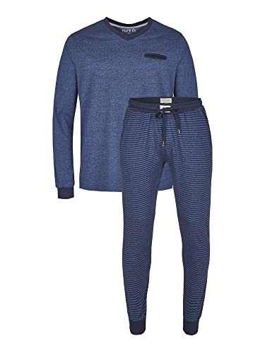 Phil & Co. Berlin Herren Pyjama 1-Pack Long - Navy-gestreift - Größe L von Phil & Co. Berlin