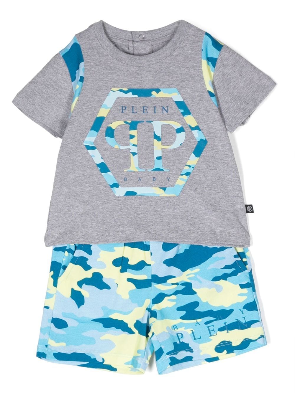 Philipp Plein Junior Set aus T-Shirt und Shorts - Blau von Philipp Plein Junior