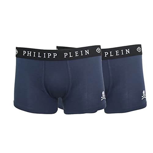 Philipp Plein BIPACK Stretch Underwear 2 Pack Trunk Skull Boxer Panties Boxershorts Brief Shorts Navy S von Philipp Plein