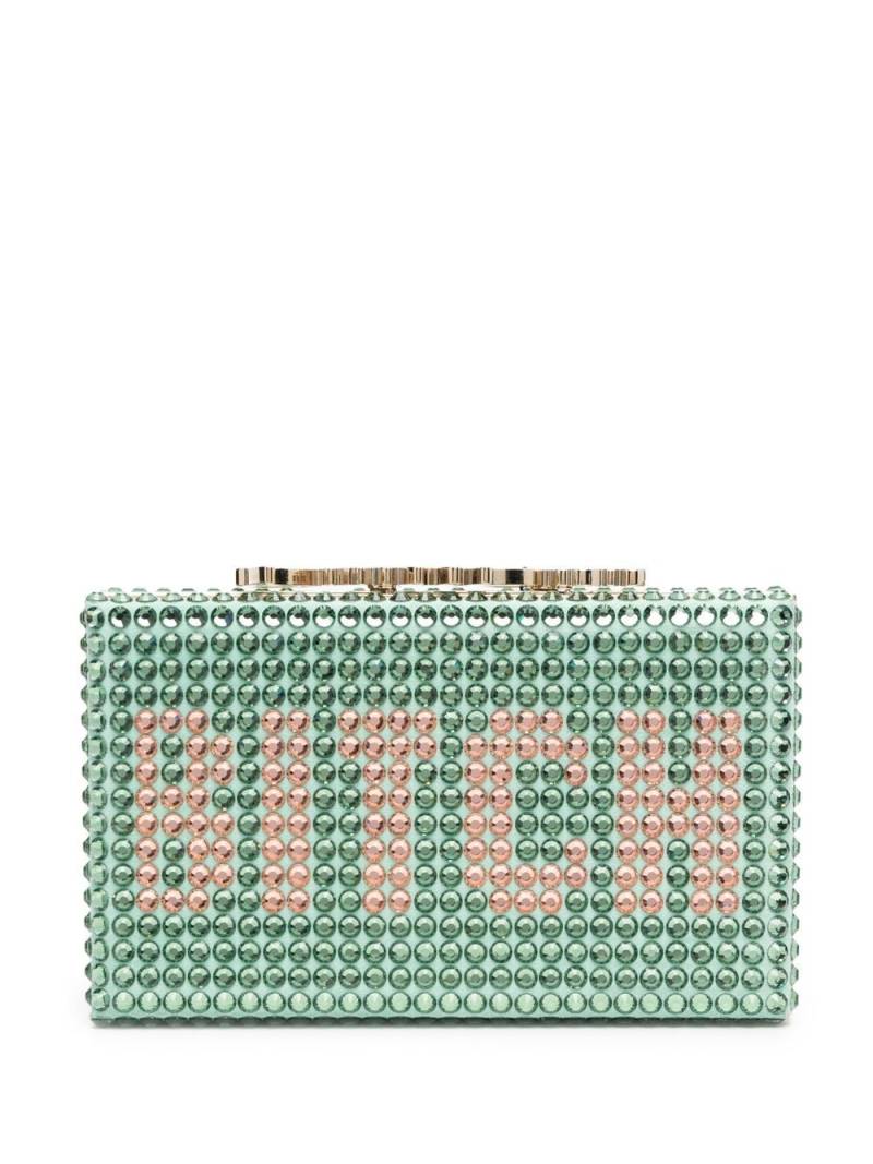 Philipp Plein Clutch mit Slogan - Grün von Philipp Plein