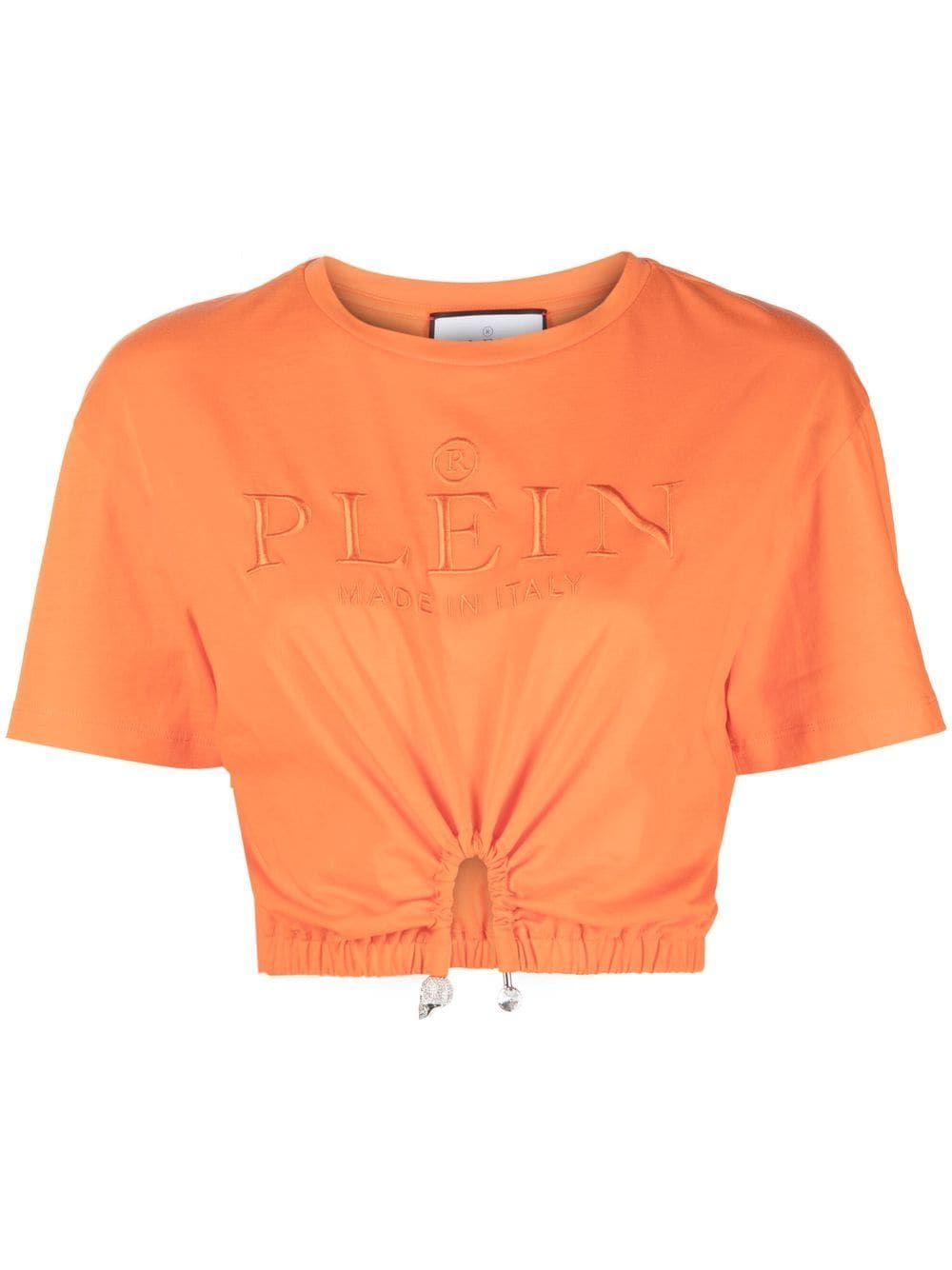 Philipp Plein Cropped-T-Shirt mit Stickerei - Orange von Philipp Plein