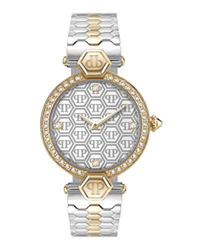 Philipp Plein Plein Couture Damen-Armbanduhr, Quarz, analog, Zweifarbig/Weiß - Pweaa0521, Armband von Philipp Plein