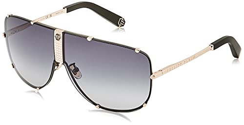 Philipp Plein Herren SPP075M Sonnenbrille, Shiny Rose Gold W/Green Parts von Philipp Plein