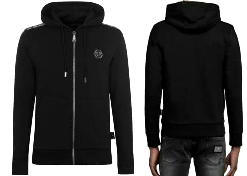 Philipp Plein Hooded Sweatjacke Jacke Sweatshirt Hoodie Kapuzenpullover Hoody Sweater (as3, Alpha, m, Regular, Regular) von Philipp Plein