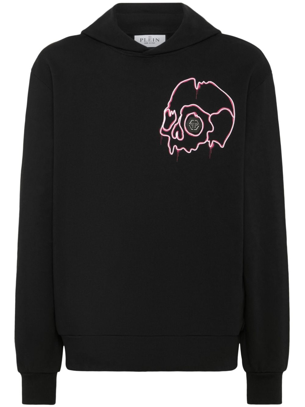 Philipp Plein Hoodie mit Dripping Skull-Print - Schwarz von Philipp Plein