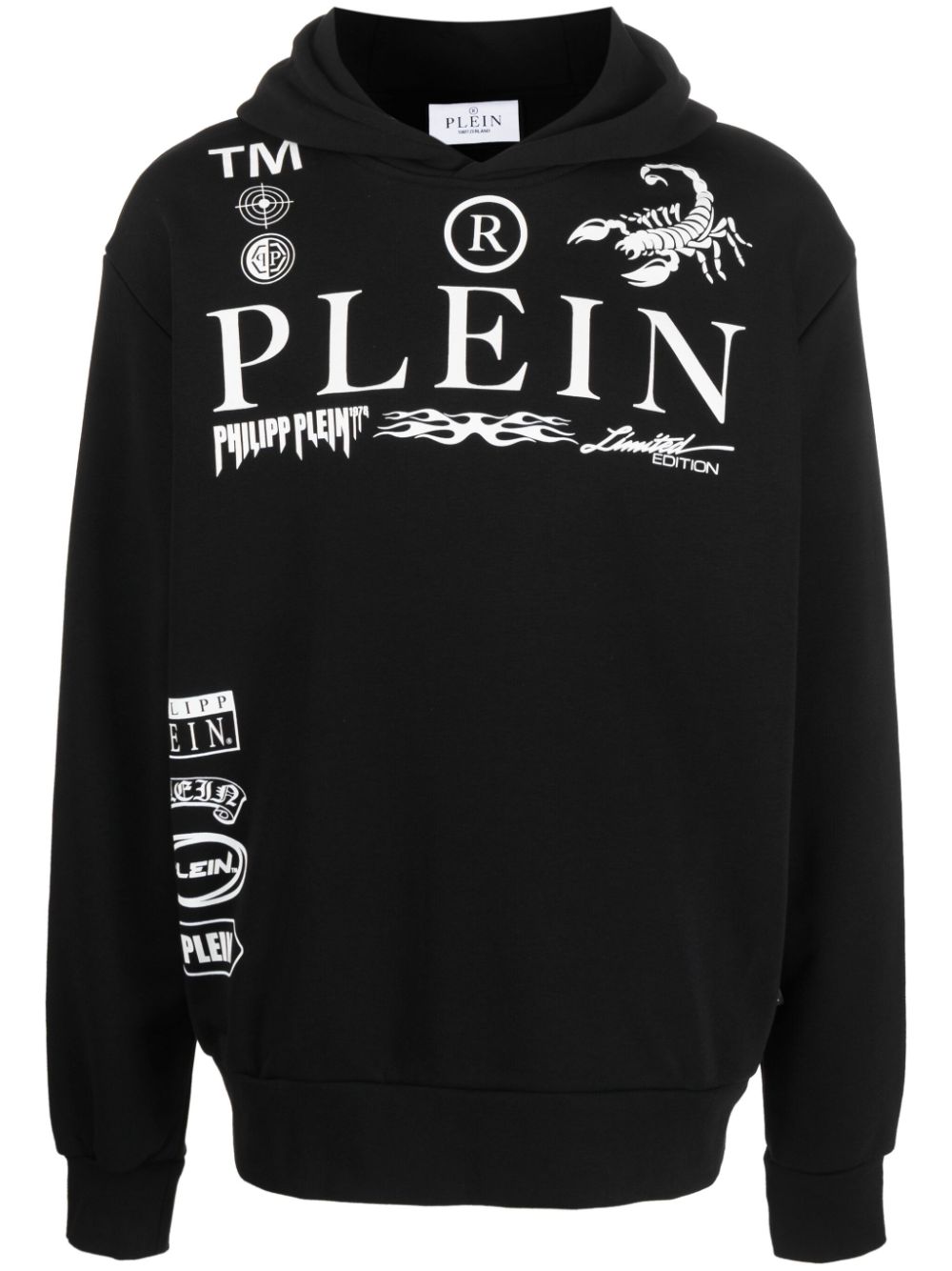 Philipp Plein Hoodie mit Logo-Print - Schwarz von Philipp Plein