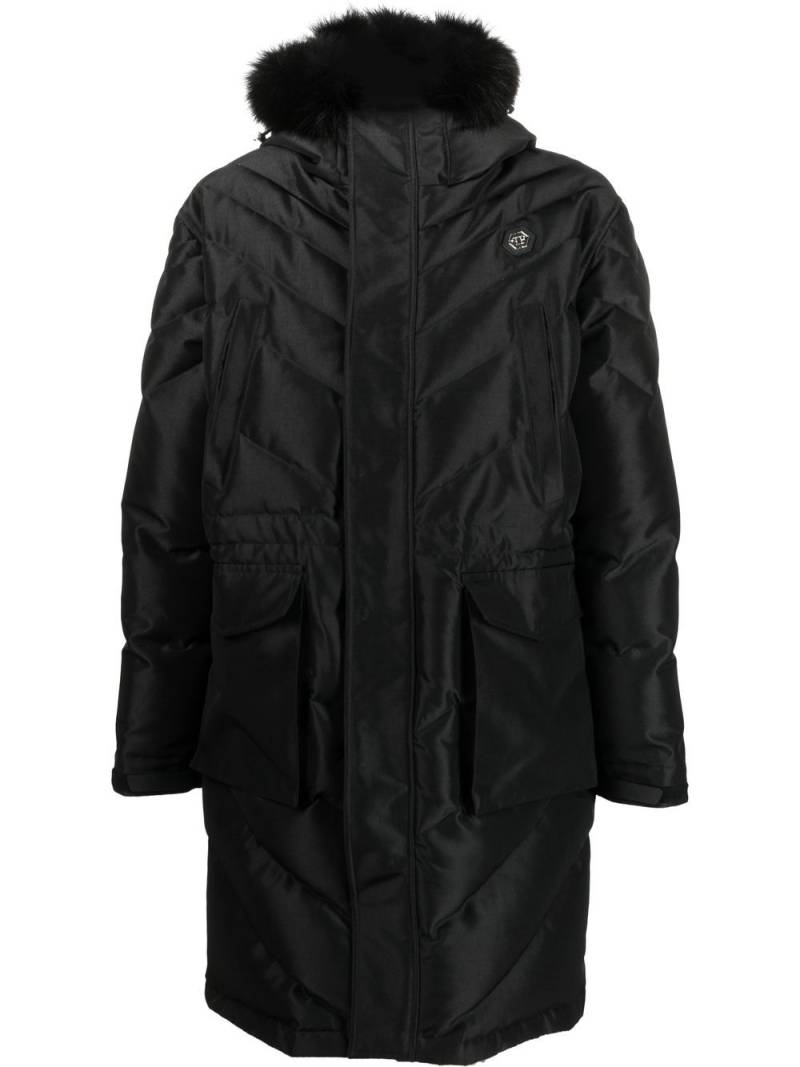 Philipp Plein Parka mit Faux Fur - Schwarz von Philipp Plein