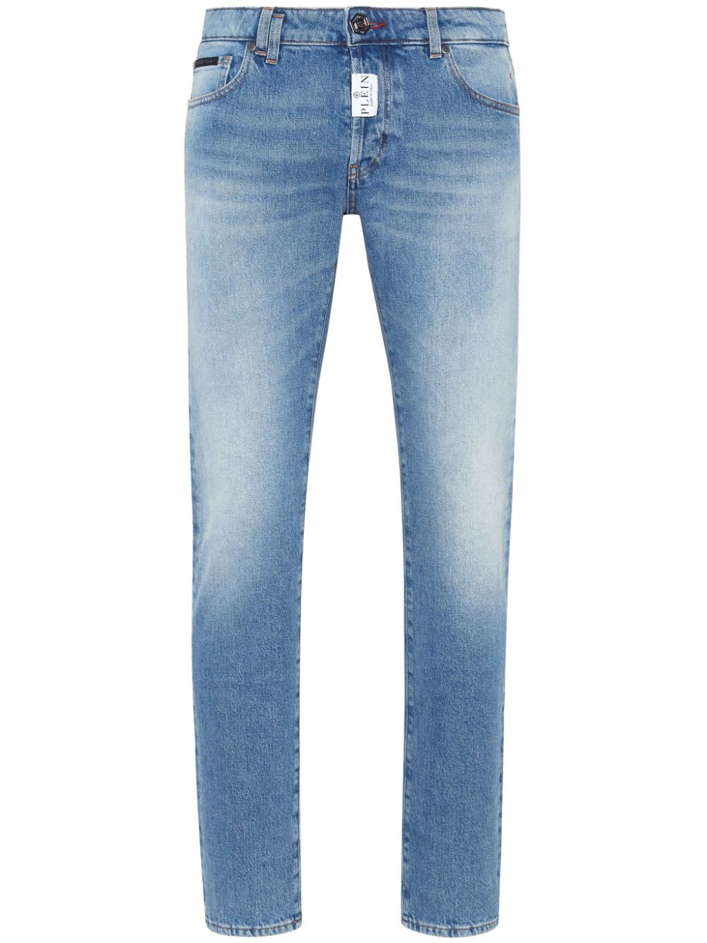Philipp Plein Halbhohe Supreme Straight-Leg-Jeans - Blau von Philipp Plein