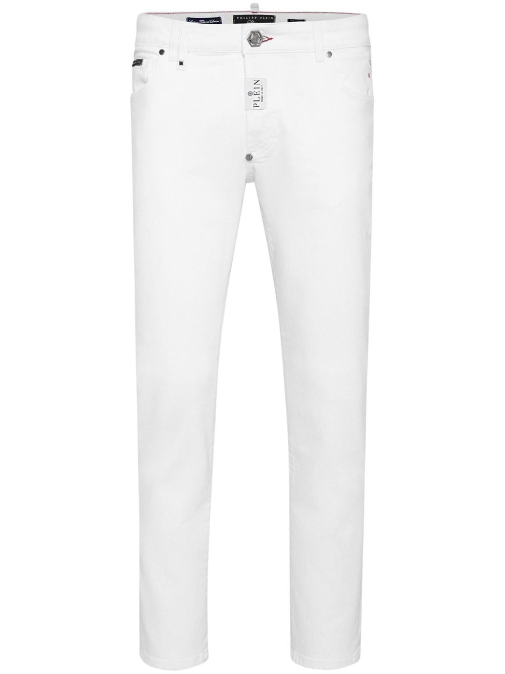 Philipp Plein Skinny-Jeans mit Logo-Applikation - Weiß von Philipp Plein