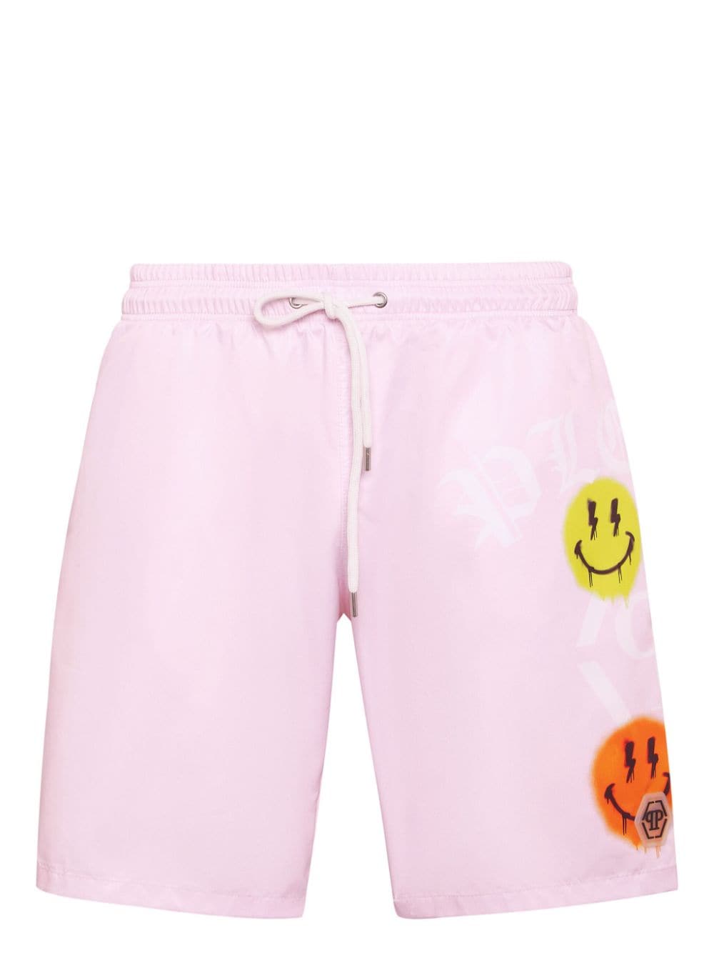 Philipp Plein Badeshorts mit Logo-Print - Rosa von Philipp Plein