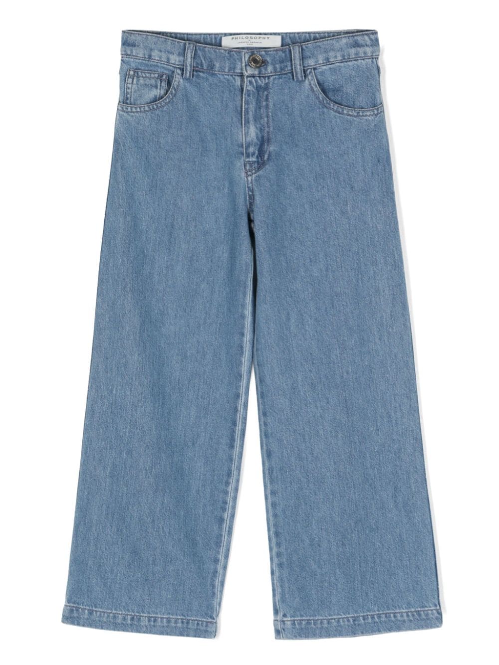 Philosophy Di Lorenzo Serafini Kids Weite Jeans mit Logo-Stickerei - Blau von Philosophy Di Lorenzo Serafini Kids