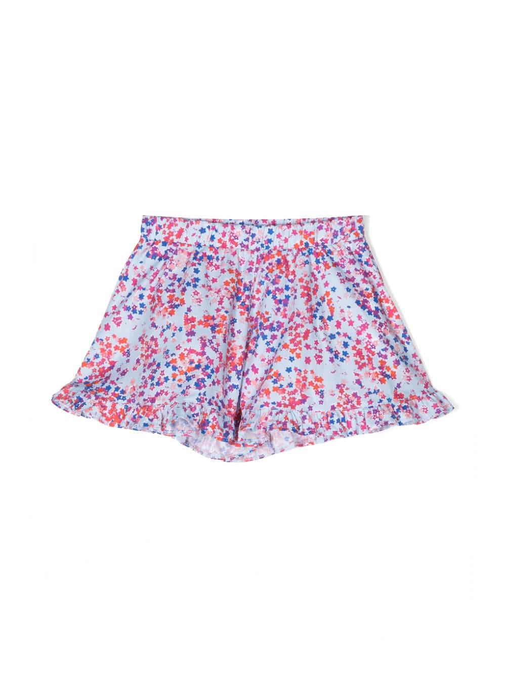 Philosophy Di Lorenzo Serafini Kids Gerüschte Shorts mit Blumen-Print - Blau von Philosophy Di Lorenzo Serafini Kids