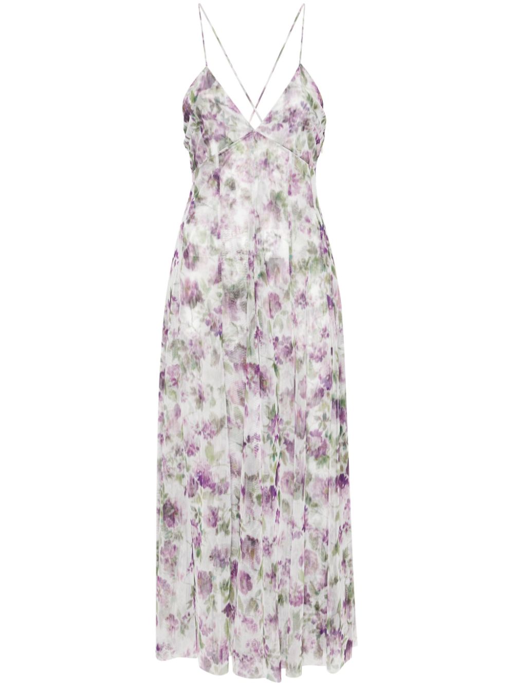 Philosophy Di Lorenzo Serafini Midikleid mit Blumen-Print - Weiß von Philosophy Di Lorenzo Serafini