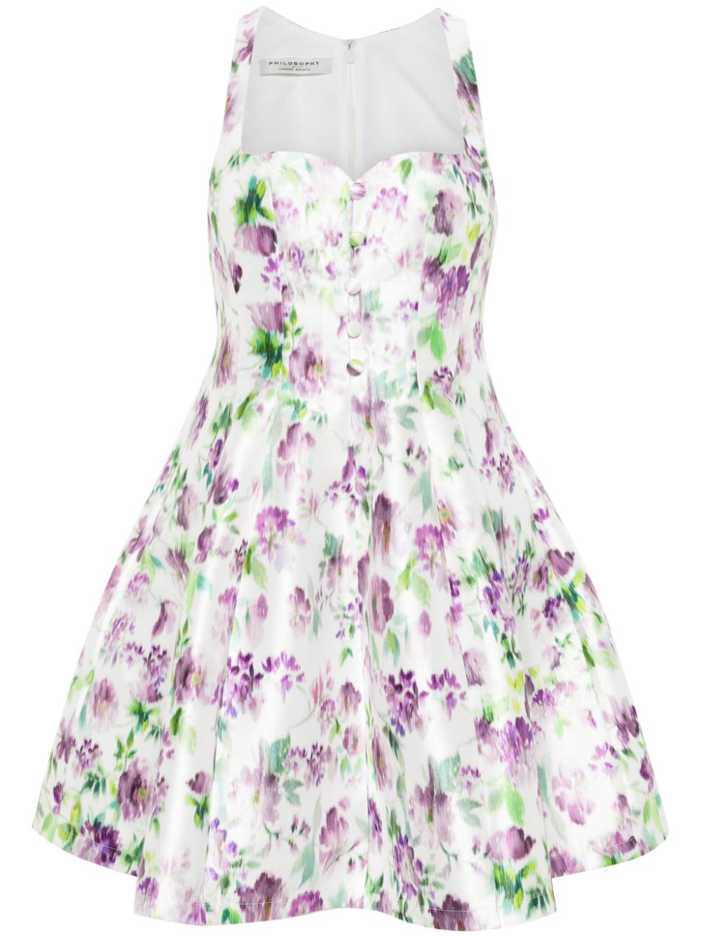 Philosophy Di Lorenzo Serafini Ausgestelltes Minikleid mit Blumen-Print - Weiß von Philosophy Di Lorenzo Serafini