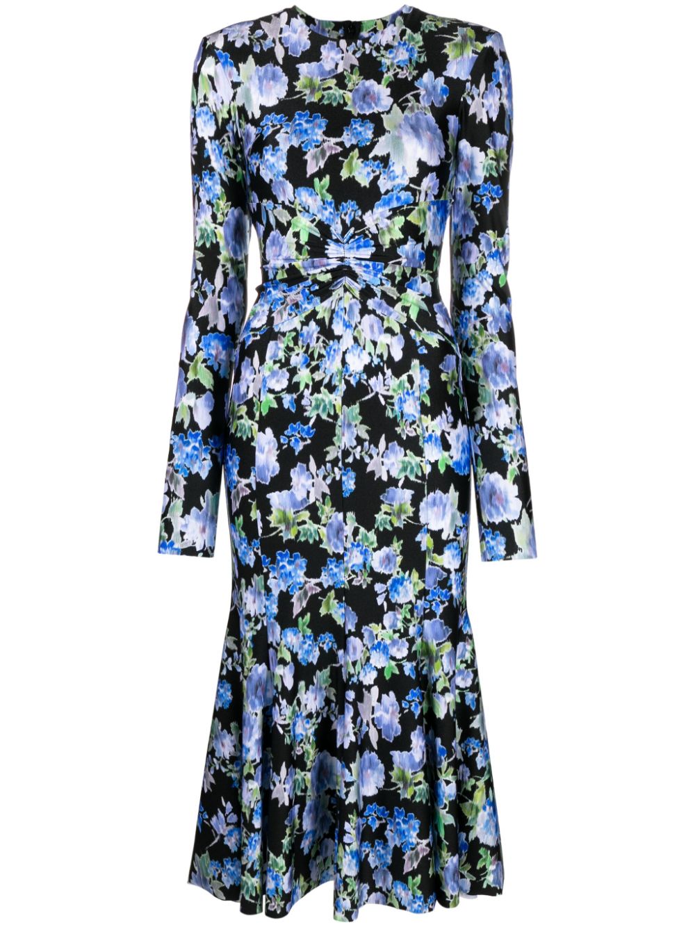 Philosophy Di Lorenzo Serafini Gerafftes Maxikleid mit Blumen-Print - Blau von Philosophy Di Lorenzo Serafini