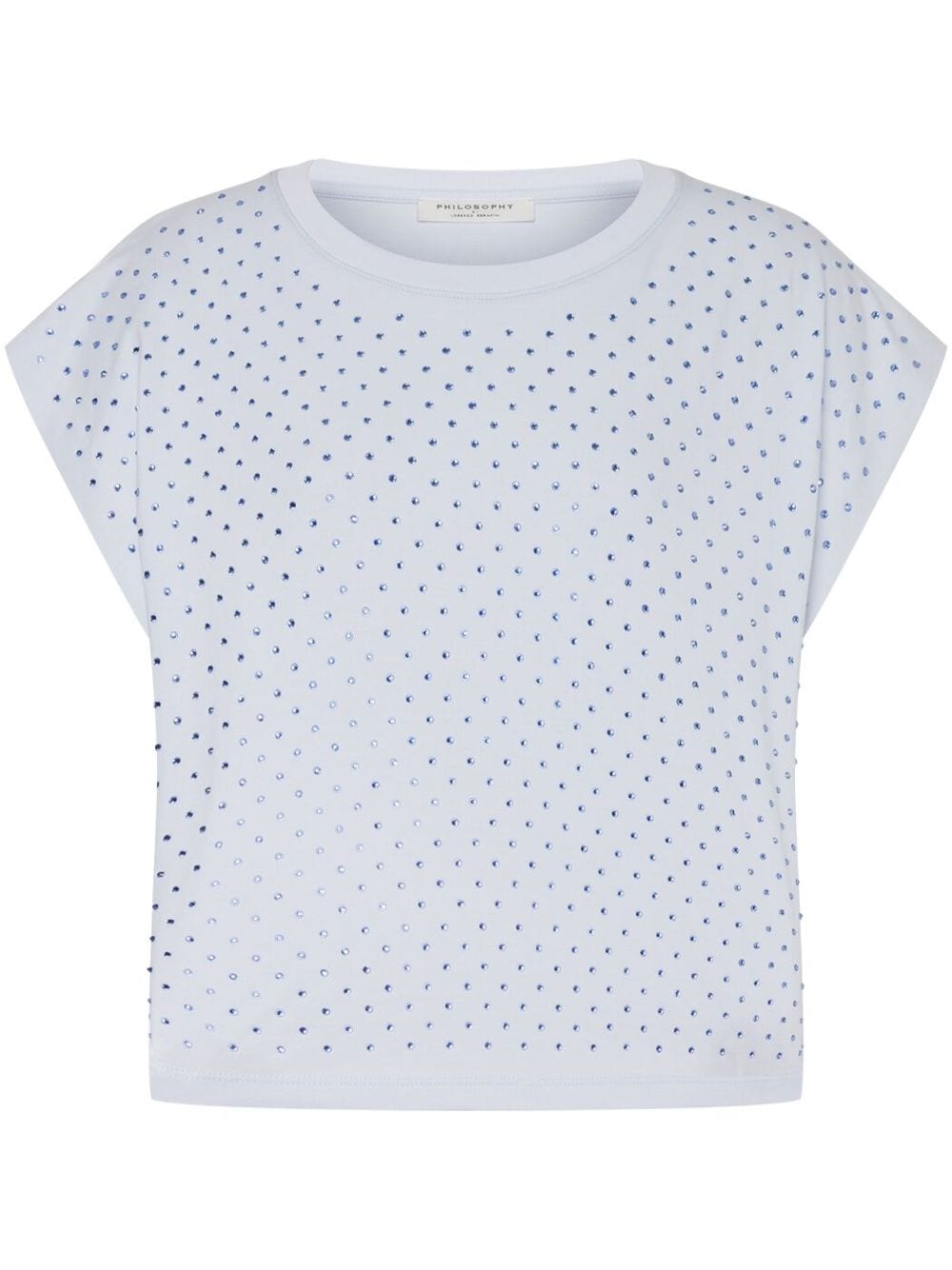 Philosophy Di Lorenzo Serafini T-Shirt mit Strass - Blau von Philosophy Di Lorenzo Serafini