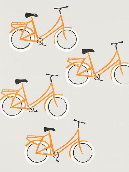 Photocircle Poster / Leinwandbild - Orange Bicycles Photocircle Poster / Leinwandbild - Orange Bicycles von Photocircle