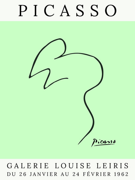 Photocircle Poster / Leinwandbild - Picasso Maus – grün von Photocircle