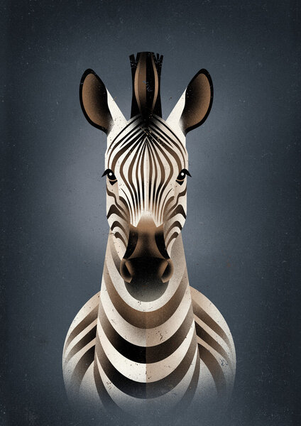 Photocircle Poster / Leinwandbild - Zebra von Photocircle