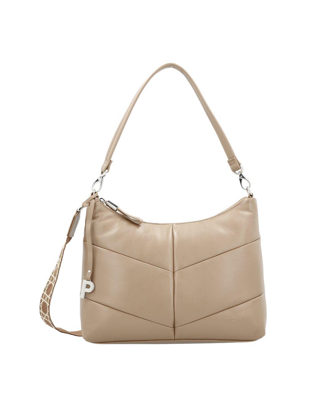 PICARD Schultertasche Warm Up Damen Leder, beige von Picard