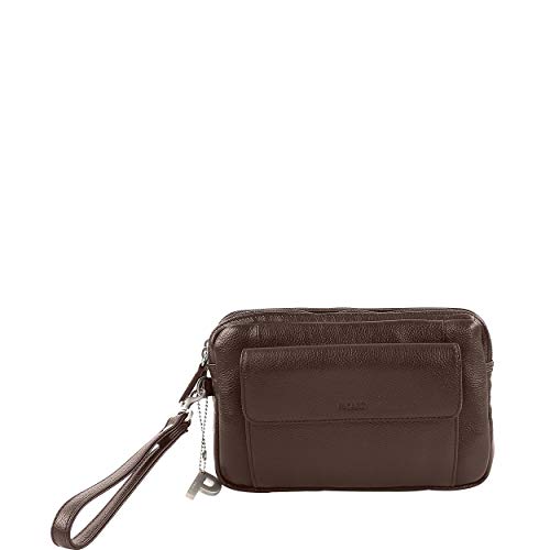 Picard Luis Handgelenktasche aus Rindsleder - 2 Reissverschlussfächer, Handyfach, abnehmbarer Trageriemen, Klickverschluss 14 x 21 x 4,5 cm (H/B/T) Herren (6973) braun von Picard