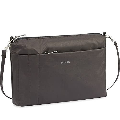 Picard Umhängetasche, Switchbag 7841, Farbe Cafe/Braun, Feinnylon, 26x16x5cm, Reißverschluss, mehrere praktische Fächer, abnehmbare Schlüsselkette von Picard