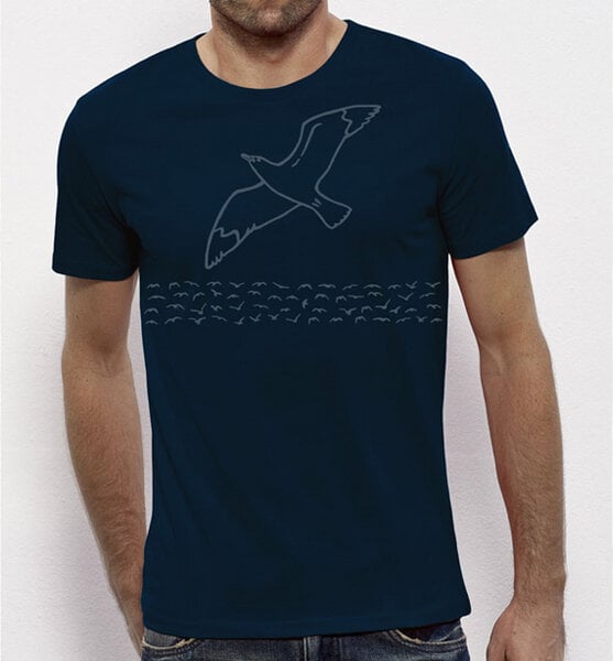 Picopoc Möwe / Möwen T-Shirt für Männer in Navy / Dunkelblau von Picopoc